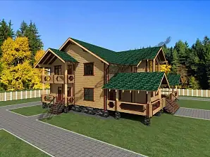 Загородный элитный дом 15,6х16,7